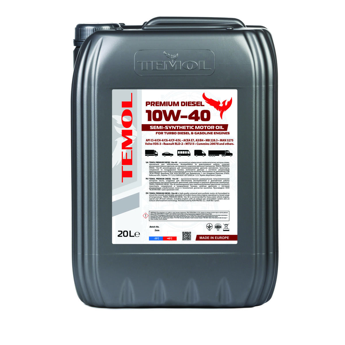 Олива TEMOL Premium Diesel 10W-40 (20 л)